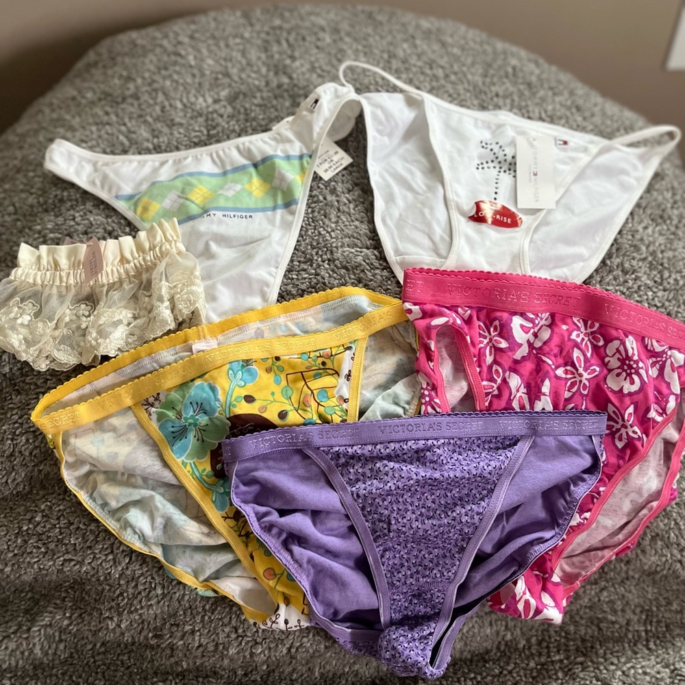 Victoria’s Secret underwear & garter & Tommy Hilfiger thong and string panty